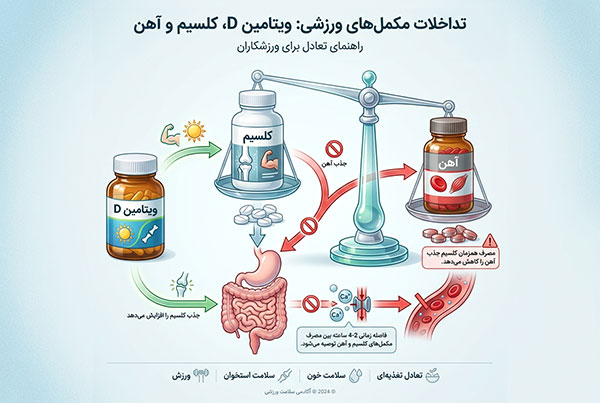 تداخل مکمل های ویتامینی و املاح در ورزش