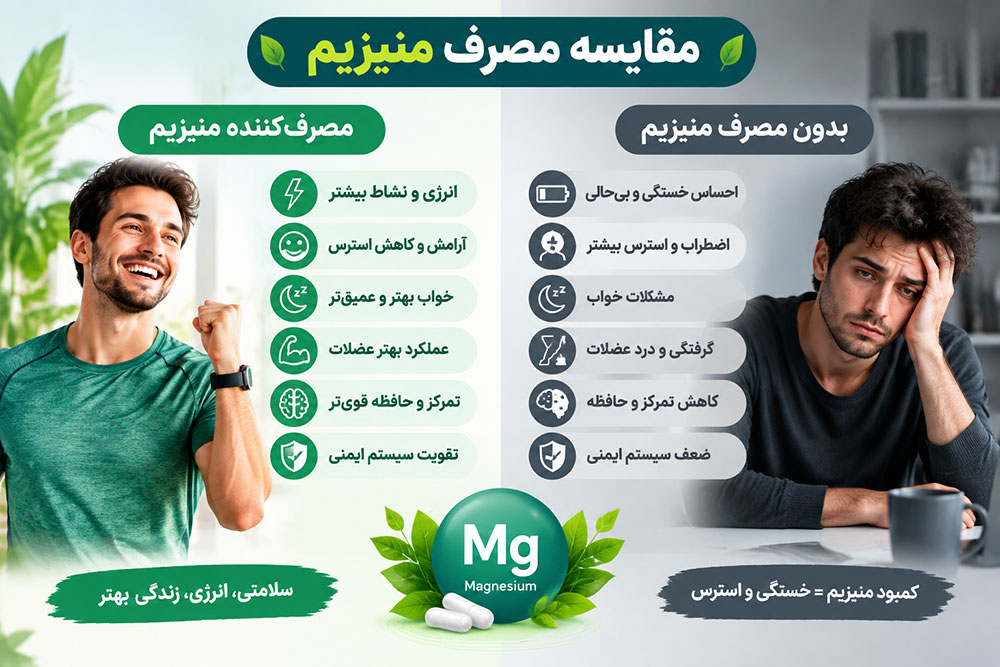 مصرف قرص جوشان منیزیم