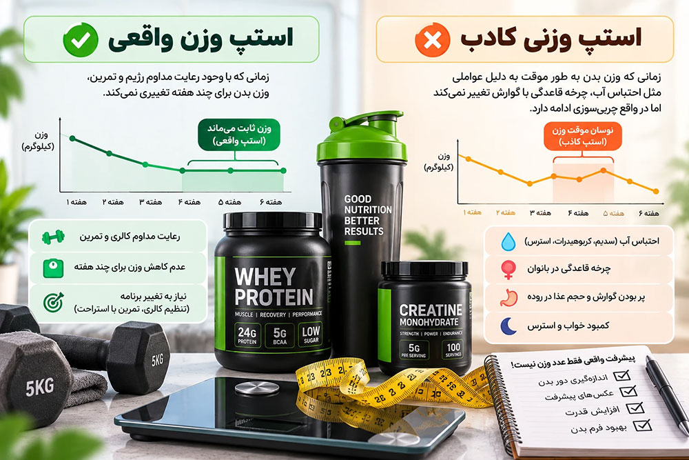 تفاوت استپ وزنی کاذب با استپ واقعی